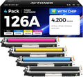 126A Toner Cartridge Set 4-Pack High Yield Replacement by JCTONER
