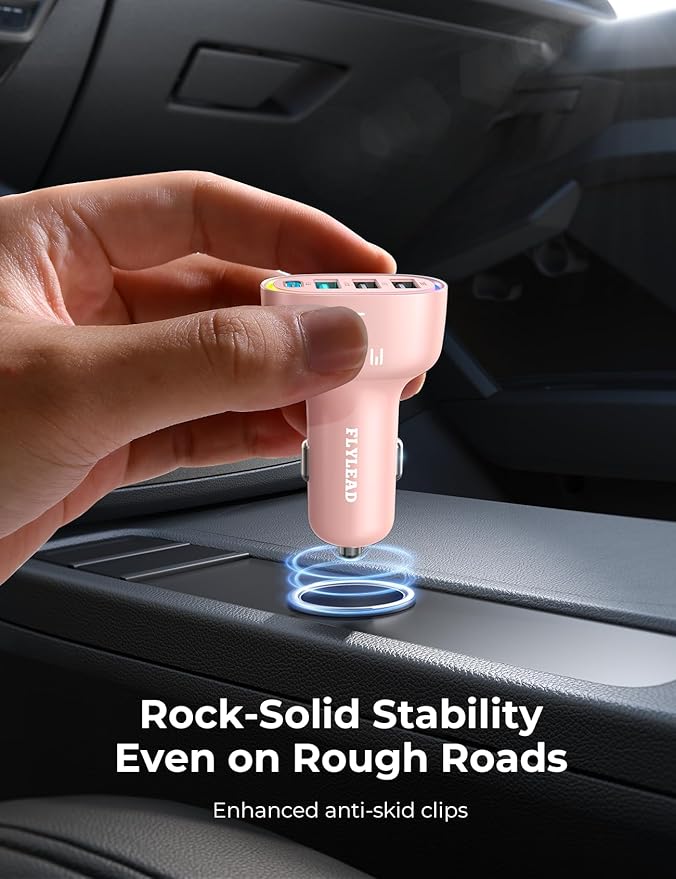 USB C Car Charger Cigarette Lighter Adapter 75W 4-Port Fast Car Charger Fast - Image 8