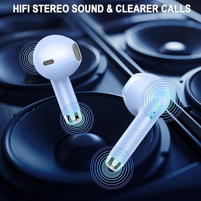 Wireless Earbuds Bluetooth 5.4, Ear Buds LED Power Display Headphones 6D Stereo - Image 6