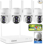 CKK 【Dual Wi-Fi, Dual Lens】 Wireless Security Camera System, AI Motion by CKK