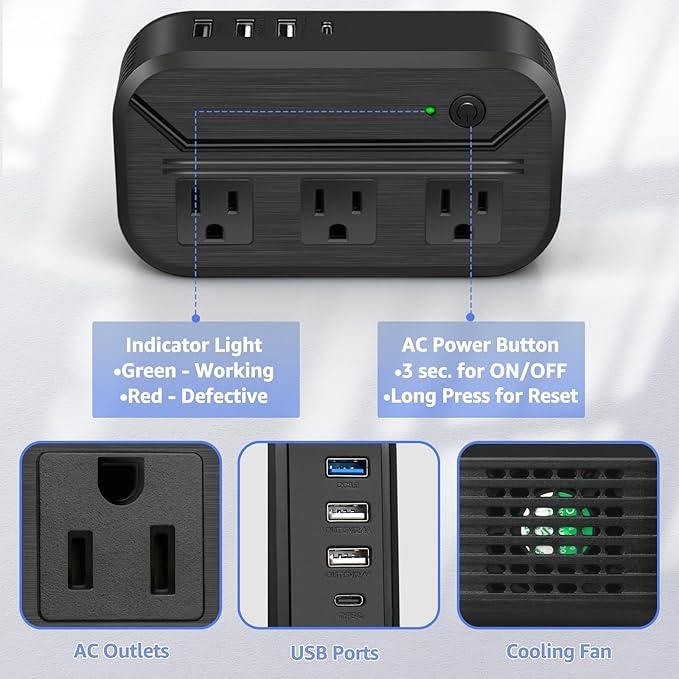 Voltage Converter US to Europe 2300W Power Converter 220v to 110v, Travel - Image 8