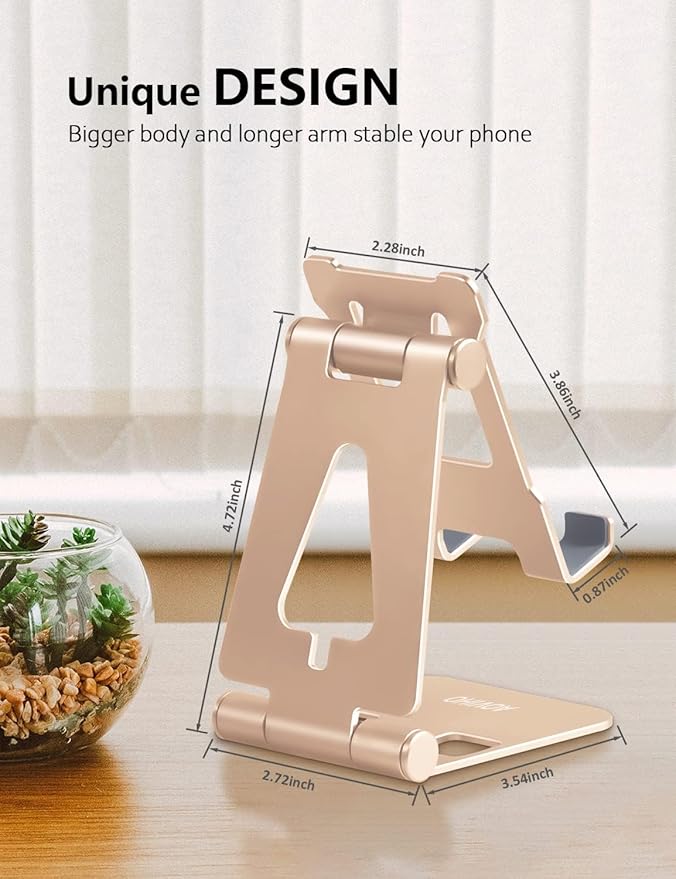 Cell Phone Stand for Desk, Adjustable Desktop Phone Holder Stand, Foldable - Image 2