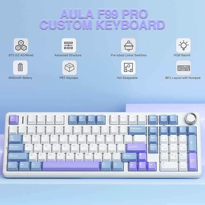 AULA F99 Pro Wireless Mechanical Keyboard - Image 5