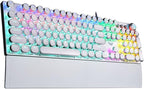 AULA F2088 Typewriter Style Mechanical Gaming Keyboard, Rainbow LED Backlit by AULA