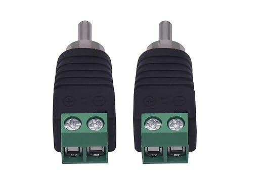 RCA Plugs for Speaker Wire, RCA to AV Screw Terminal Connector, Phono RCA Male - Image 9