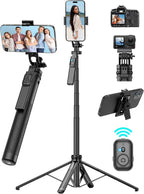 71" Cell Phone Tripod & Selfie Stick, by povodo