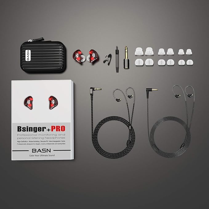 BASN Bsinger PRO in-Ear Monitors Hybrid Dynamic Dual Drivers Two Detachable - Image 6