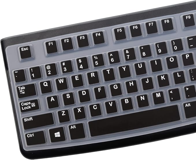 Silicone Keyboard Cover for Logitech K120 & MK120 Ergonomic Desktop USB Wired - Image 2