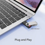 JUANWE 64GB USB Flash Drives 5 Packs, USB 2.0Thumb Drives Foldable 360°Swivel - Image 3
