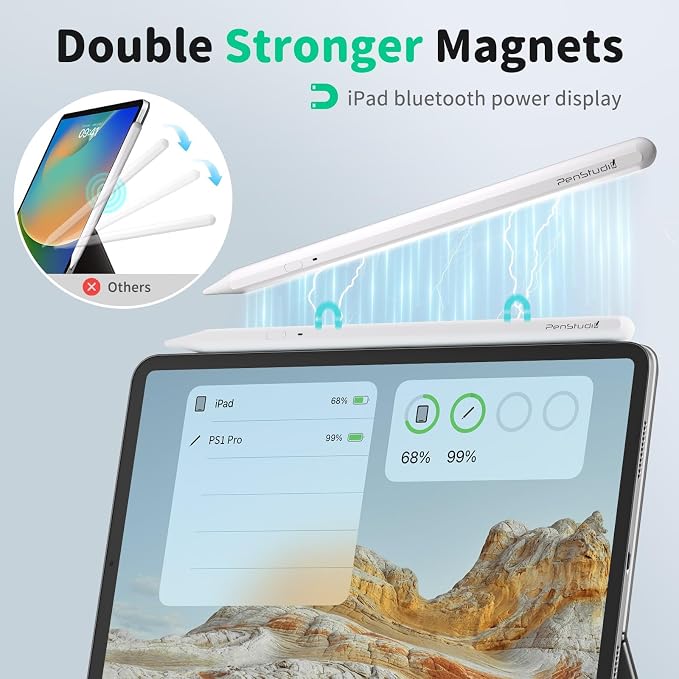 PS1-Pro Stylus Pen for Apple iPad 2018-2025｜Faster Charge Custom Shortcuts - Image 9