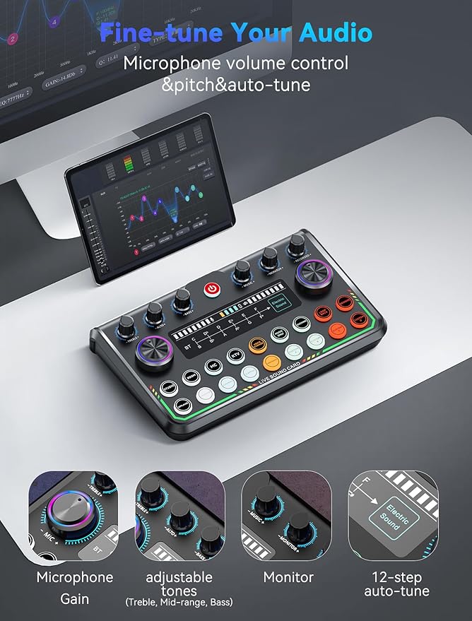 SINWE Podcast Equipment Bundle, Audio Interface - Image 4