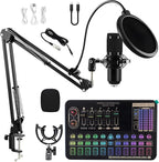ALSO GO Podcast Equipment Bundle, Professional BM-800 Podcast Microphone by ALSOGO