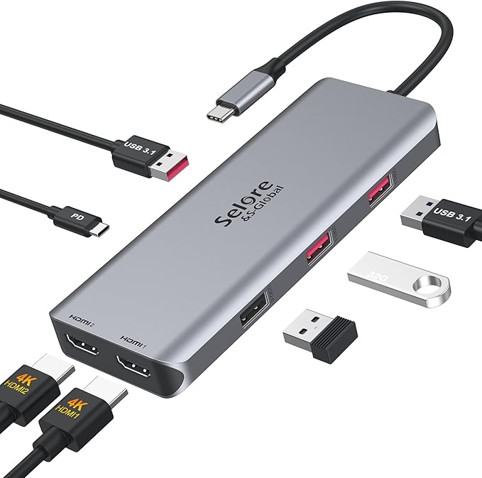 Docking Station for MacBook Pro/MacBook Air M1 2020 2019 2018 13" 15" 16" by SeloreS-Global