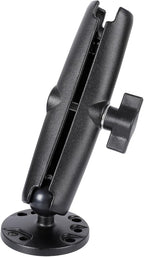 1" Ball Double Socket Arm with AMPS Hole Round Plate Base, Aluminum Alloy by Unknown