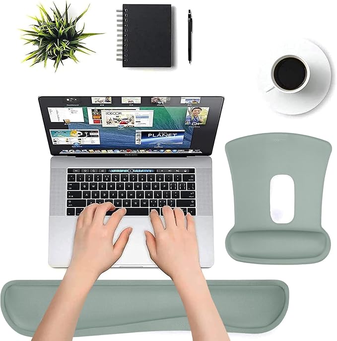 MOSISO Wrist Rest Support for Mouse Pad & Keyboard Set, Ergonomic Mousepad - Image 2
