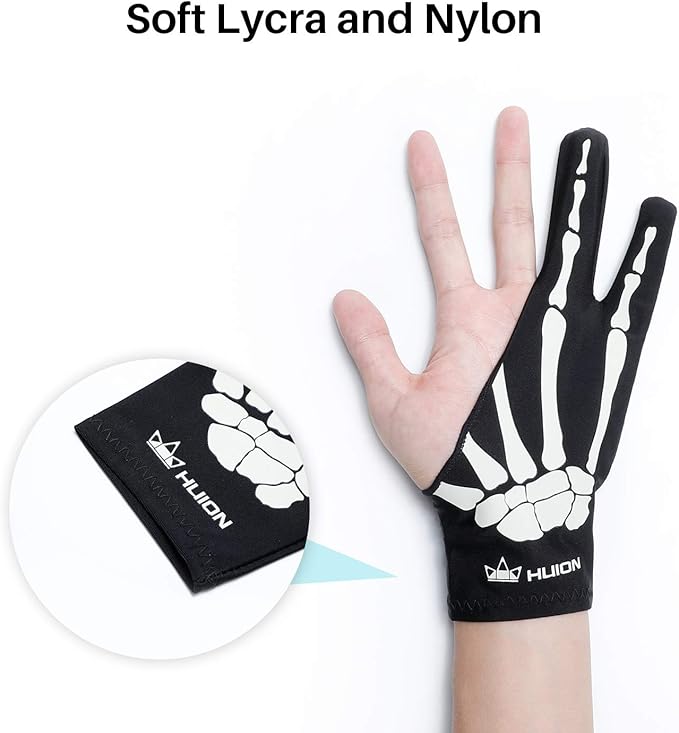 HUION Skeleton Artist Glove for Graphic Drawing Tablet Pad Monitor Painting - Image 3