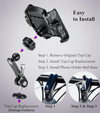 BRCOVAN Bike Fork Stem Phone Mount Holder Adjustable Bicycle Headset Top Cap - Image 5