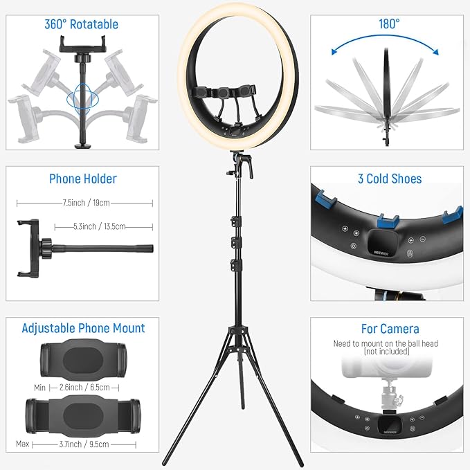 NEEWER 19 inch 2.4G Ring Light - Image 7