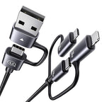 240W Multi Charging Cable, 4ft 6-in-1 USB C Cable Fast Charging Cords by USAMS