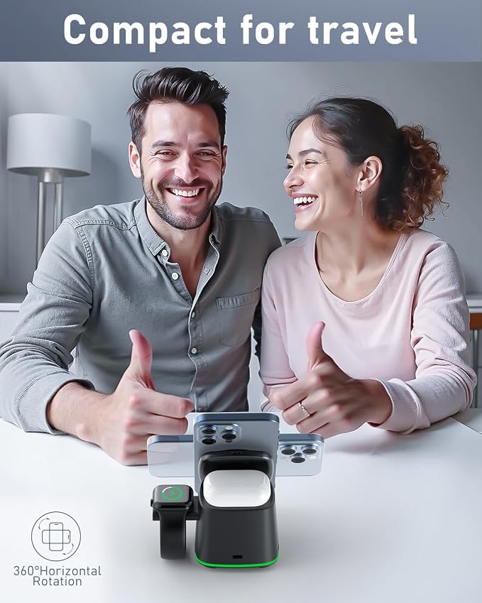 3 in 1 Charging Station for Apple Devices, Charger Stand for MagSafe, Qi2 15W - Image 6