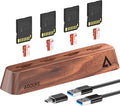 8-Port USB 3.0 SD Card Reader, Walnut Wood Design 5Gbps Data, Simultaneous by AODUKE
