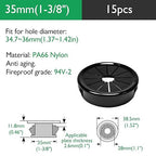 15PCS Cable Grommets, 1-3/8" Desk Hole Cover Petal Shaped Buckle Type Nylon - Image 9