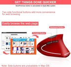 Vassink Ergonomic Rechargeable Wireless Mouse, 2.4Hz Rechargeable Wireless - Image 5