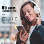 KVIDIO Bluetooth Headphones Over Ear, 65 Hours Playtime Wireless Headphones - Image 2