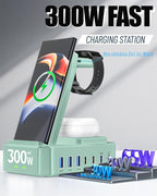 300W Wireless Charger for Samsung, Zutspzss 10 in 1 Wireless Charging Station - Image 3