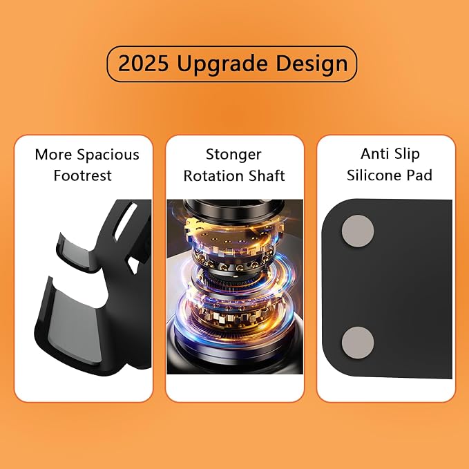 Larger Metal Tablet Stand, Adjustable 360° Rotation Tablet Holder Compatible - Image 6