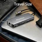 USB C Docking Station 8 in 1 USB C to hdmi Adapter 4K30Hz 1Gbps Ethernet Hub - Image 7