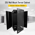 RAISING ELECTRONICS 22U Wall Mount Network WiFi Server Cabinet Rack Enclosure - Image 2