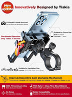 Tiakia Bike Phone Mount Holder, Aluminum Motorcycle Phone Mount, Handlebar - Image 2