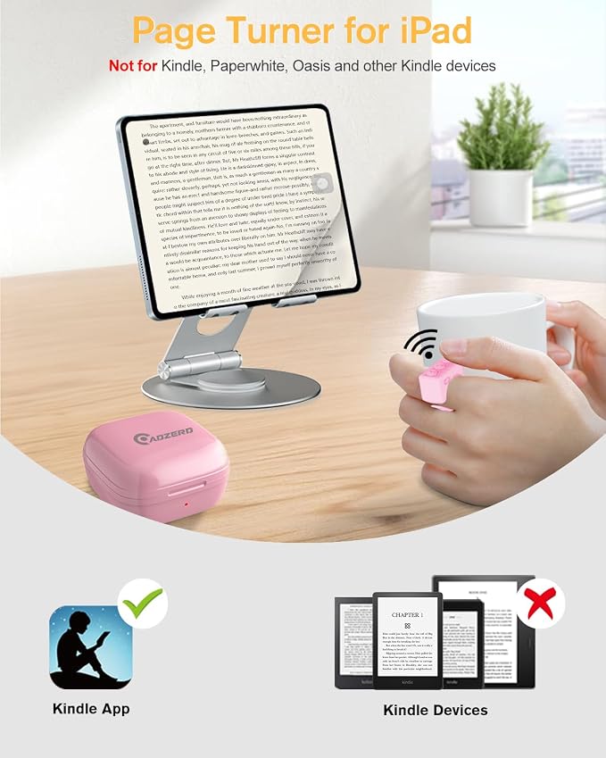 ADZERD Remote Control for TikTok, Page Turner for iPhone/iPad, Scrolling Ring - Image 4