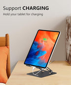 Tablet Stand Holder for Desk, Adjustable Desktop Tablet Holder, Foldable - Image 4