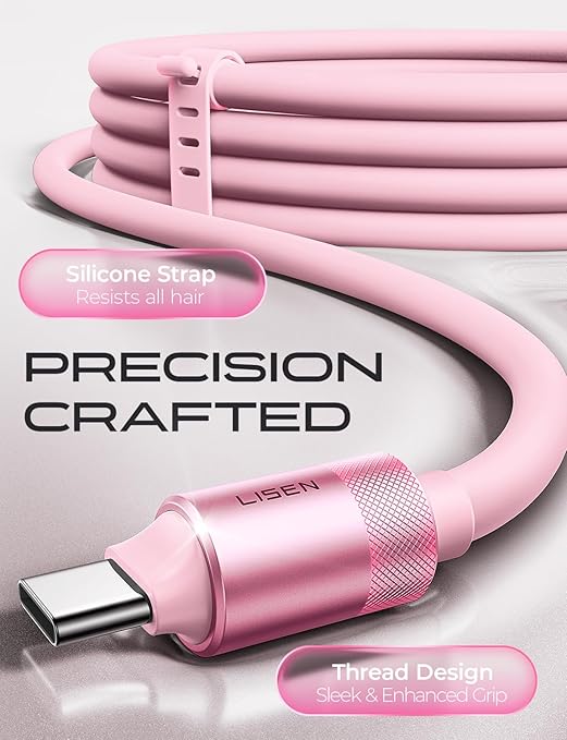 LISEN 10FT USB C Cable Fast Charging, Chubby 240W Cable USB C to USB C Fast - Image 9