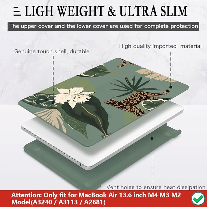 CISSOOK for MacBook Air 13.6 Inch Case 2024 2025 Model A3240 A3113 A2681 - Image 4
