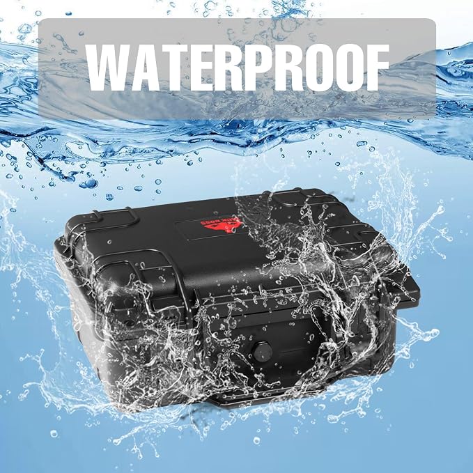 10x 9.4x 4.8 Inch Hard Case, Portable Weather Waterproof Protective Camera Case - Image 3