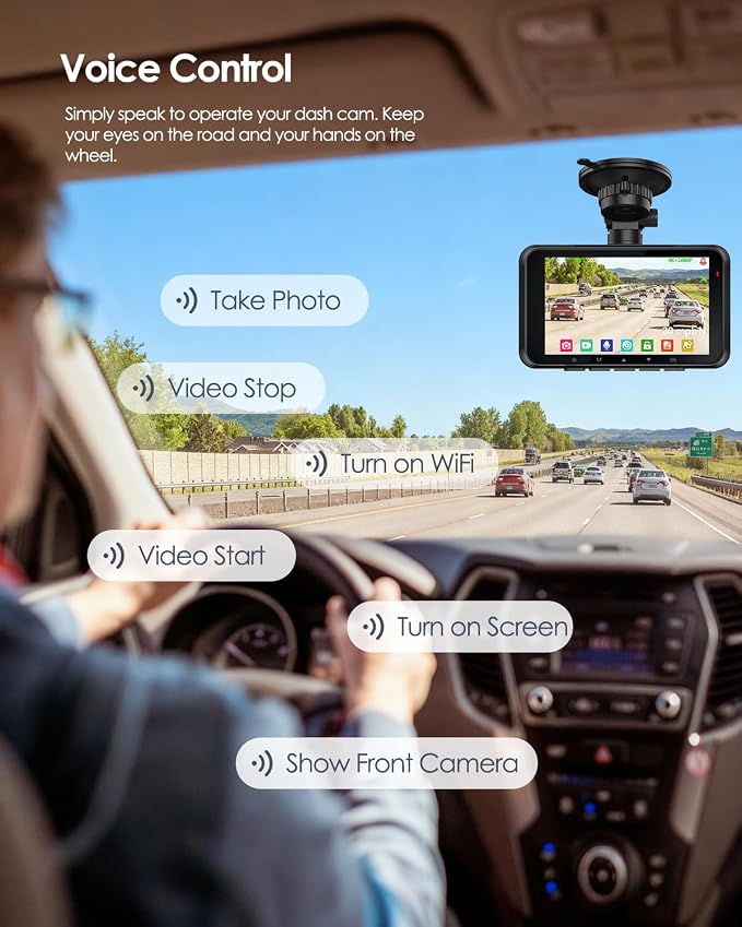 4K Dash Cam Front and Rear STARVIS 2 IMX675 & IMX307 Dual HDR, Car Camera - Image 11