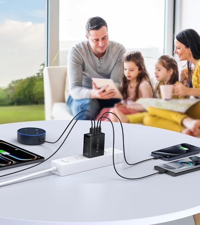 USB C Wall Charger, 50W Type C Charger Block 5-Port Fast Charging Blocks - Image 6