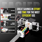 AMPCOM CAT6A UTP RJ45 Keystone Jack 50u Gold Plating Reusable Ethernet Wall Jack - Image 3