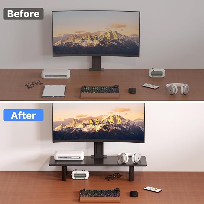 suptek Dual Monitor Stand Riser, 32.28Inch Large Monitor Stands - Image 4