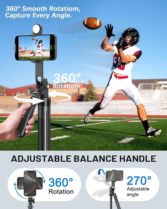 Vlogging Kit for iPhone/Android, Wireless Remote & Microphone, Adjustable Phone - Image 5