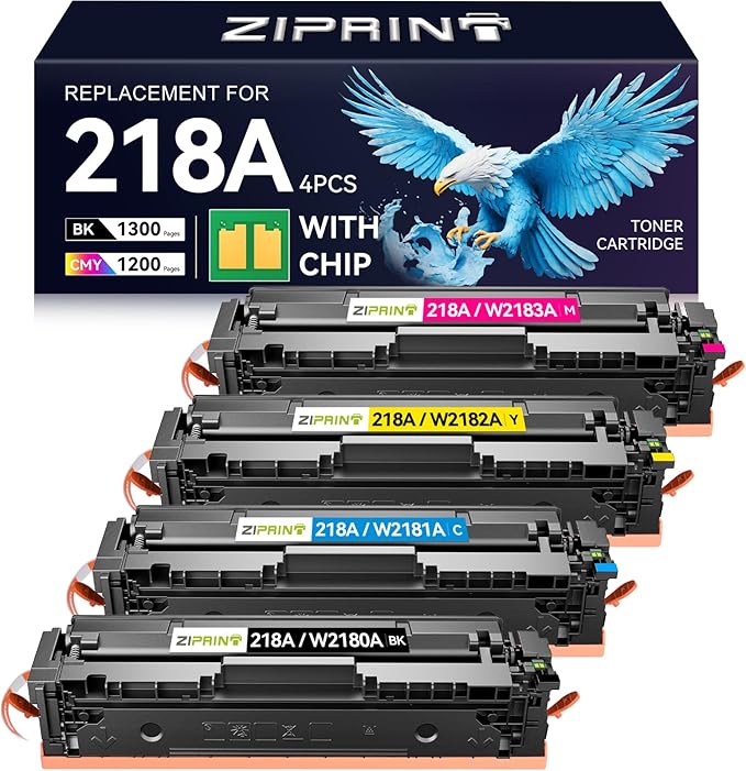 218A Toner Cartridges 4 Pack by ZIPRINT