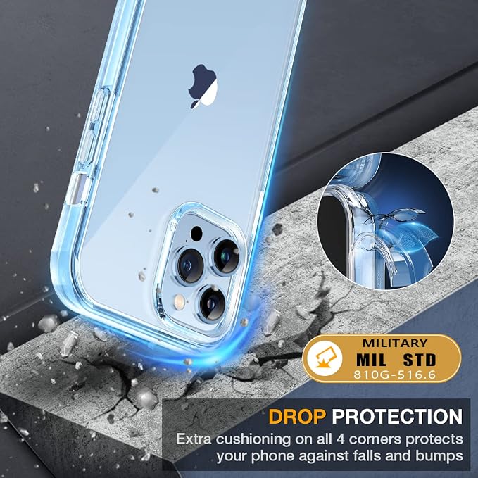 Miracase Glass Case for iPhone 13 Pro Max 6.7 inch, Upgrade Full-Body Clear - Image 6