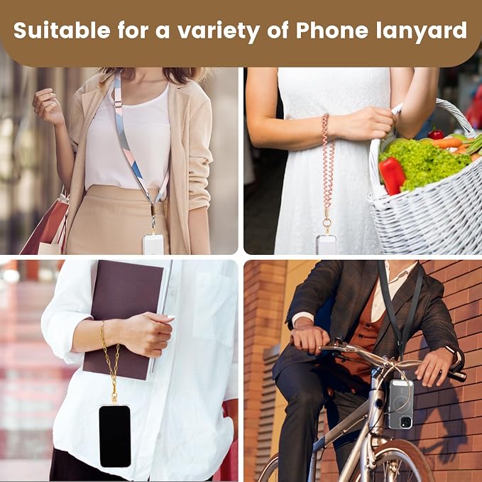 OUTXE Phone Tether Tab Rotatable 360°, 4 Pack Phone Lanyard Patch - Image 7