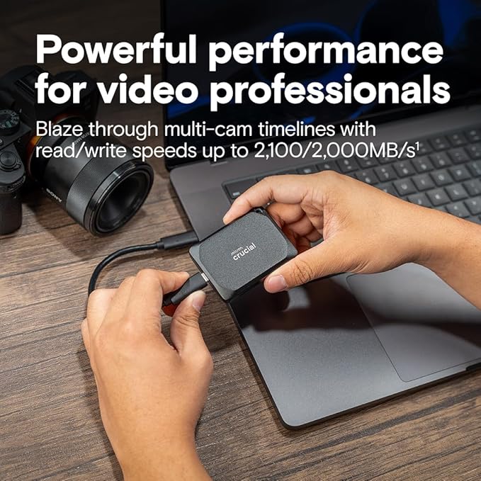 Crucial X10 Pro 4TB Portable SSD, 2000MB/s Write, 3.2 USB-C, External Solid - Image 2