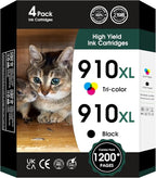 910 XL Ink Compatible with HP 910XL Ink Cartridges Combo Pack, 910XL Ink by Fannster