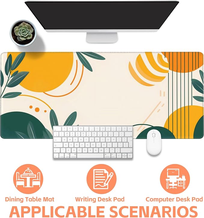 Mouse Pad Large Abstract Shapes and Lines Non-Slip Game Desk Mat - Image 4
