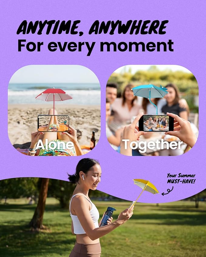 3 in 1 Magnetic Umbrella Sunshade Collapsible Expandable Phone Grip & Stand - Image 3